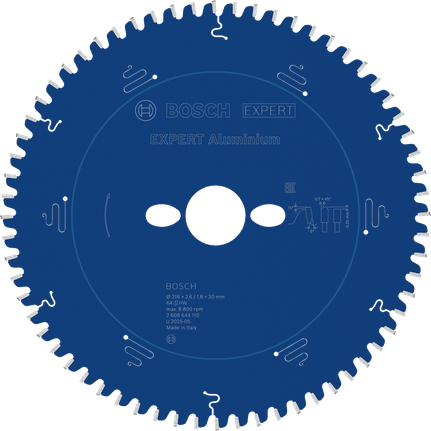 Bosch EXPERT alumīnija ripzāģa asmens 216 mm 64 zobu.