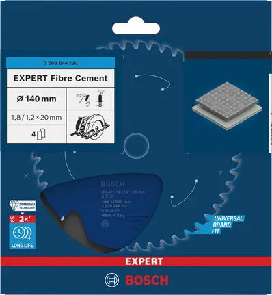 Bosch EXPERT šķiedru cementa ripzāģa asmens 140 mm.