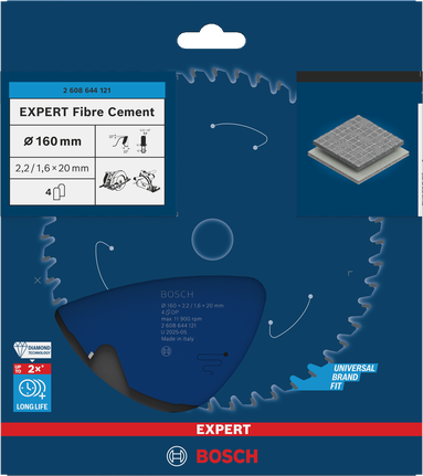 Bosch EXPERT šķiedru cementa ripzāģa asmens 160 mm šķiedru cementa griešanai.