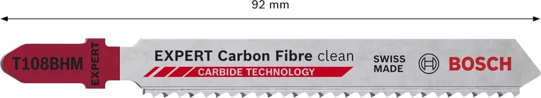 Bosch EXPERT Carbon Fibre Clean T108BHM figūrzāģa asmens ar karbīda zobiem.