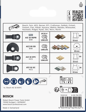 Bosch grīdas seguma un stiprinājumu komplekts, 4 gab.