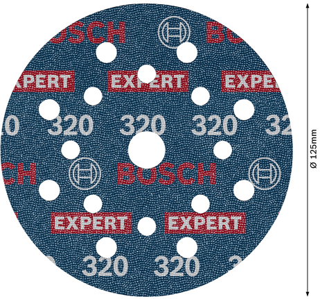 Bosch EXPERT O780 folijas slīpēšanas disks 125 mm G320.