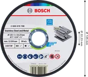 Bosch griešanas disks nerūsējošajam tēraudam un metālam, 125 mm.