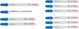 Bosch metāla finierzāģa asmeņu komplekts, 10 gab., metāla griešanai.