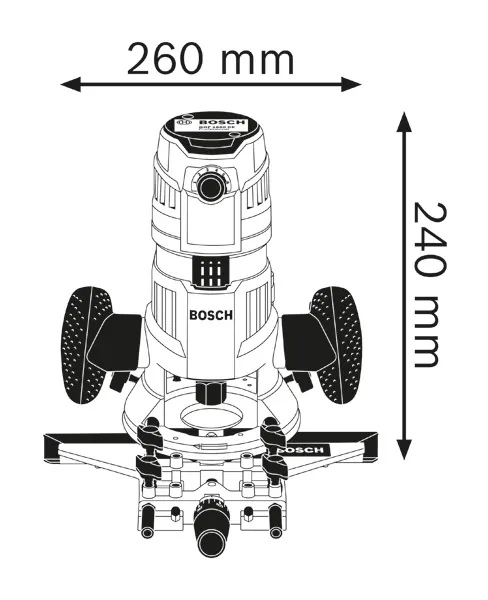 Frēzmašīnas izmēru diagramma.