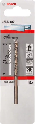 مثقاب معدني من Bosch HSS-Co مقاس 4 مم.