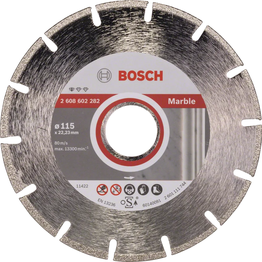 قرص قطع الماس القياسي للرخام من Bosch مقاس 115 ملم.