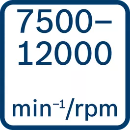 السرعة بدون حمل 7500 - 12000 لفة/دقيقة 