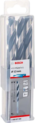 رؤوس مثقاب Bosch HSS PointTeQ مقاس 12.0 مم.