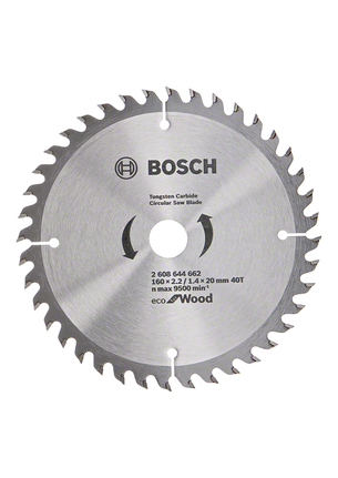 شفرة المنشار الدائري Bosch CSB EC WO 160x2.2x20 40T للخشب.