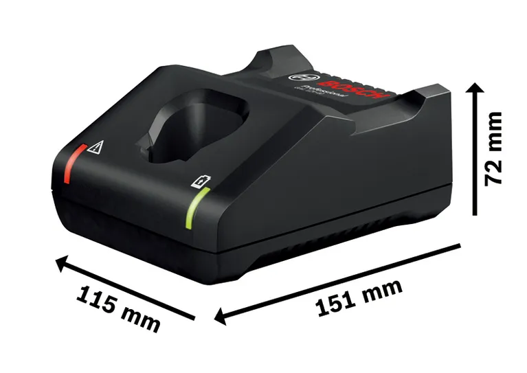شاحن بطارية Bosch GAL 12V-40 مع مؤشرات LED.