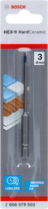 مثقاب Bosch HEX-9 HardCeramic مقاس 3 مم.