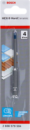 مثقاب Bosch HEX-9 HardCeramic مقاس 4 مم.