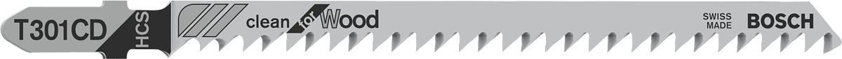 شفرة المنشار الكهربائي Bosch T301CD لقطع الخشب النظيف.