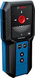 يكتشف جهاز الكشف Bosch GMS 120-27 المعادن والكابلات الحية.