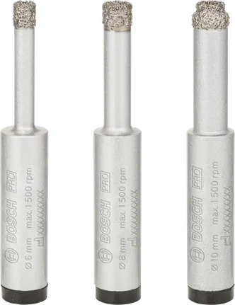 مجموعة مثقاب Bosch PRO Ceramic الجاف، 3 قطع للبلاط.