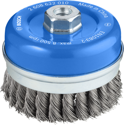 فرشاة Bosch PRO Metal الثقيلة مقاس 100 مم لصنفرة الزوايا.