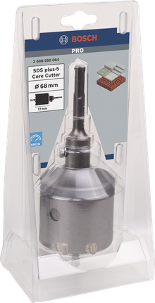 مجموعة قواطع القلب Bosch SDS plus-5 مقاس 68 مم.