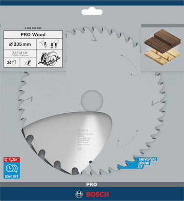 شفرة المنشار الدائري Bosch PRO Wood مقاس 235 مم.