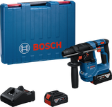 مطرقة دوارة Bosch GBH 18V-18 مع بطارية وشاحن وحقيبة.