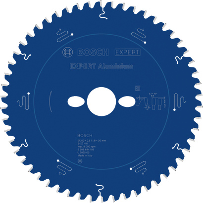 شفرة المنشار الدائرية المصنوعة من الألومنيوم Bosch EXPERT، 54 سنًا.