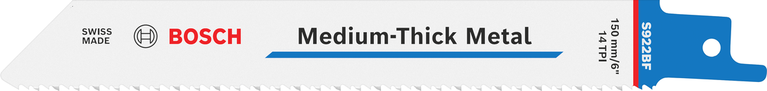 شفرة منشار Bosch S922BF متوسطة السماكة ثنائية المعدن.