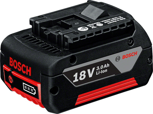Bosch 18V 3.0Ah Li-Ion battery pack.