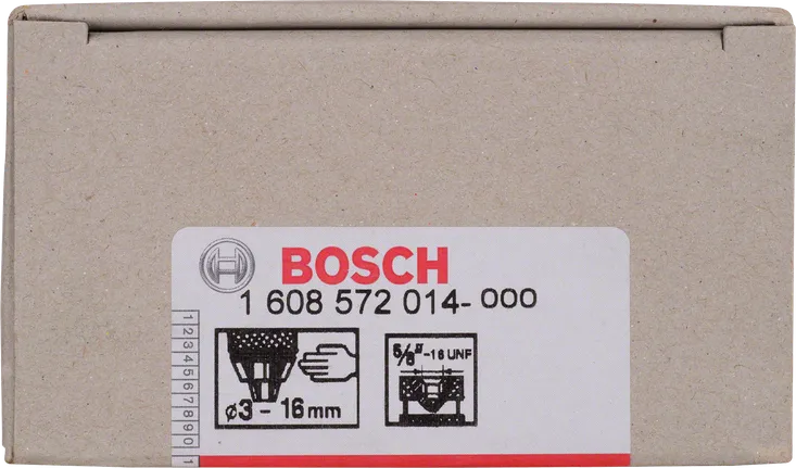 Bosch keyless chuck 3–16 mm.
