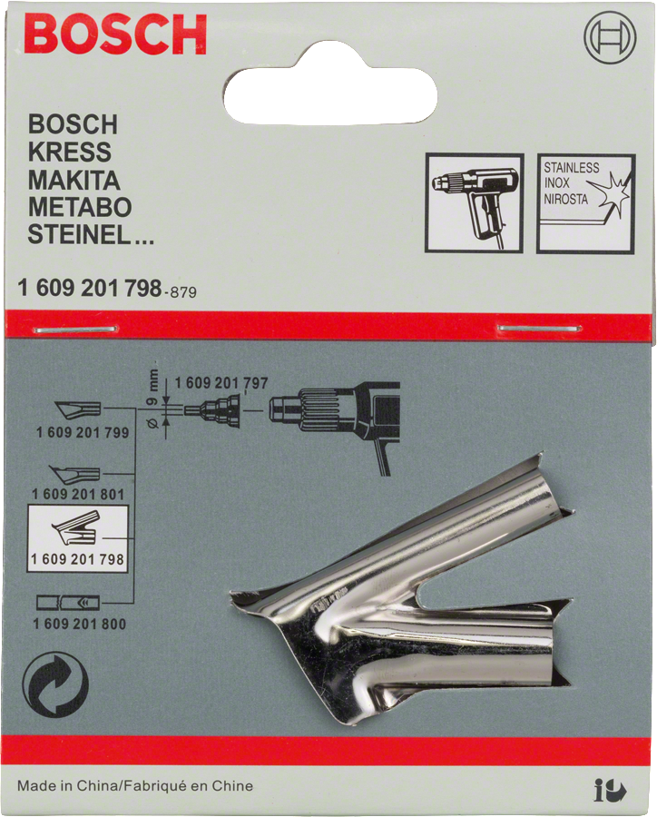 Bosch welding shoe accessory, 10 mm diameter.