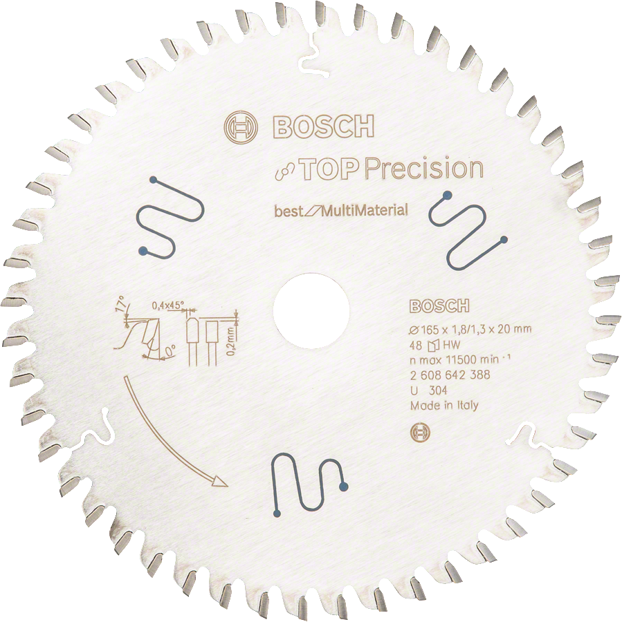 Bosch Top Precision Best for Multi Material circular saw blade.