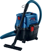 Bosch GAS 15 wet dry extractor with 10L container.