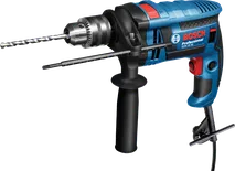 Bosch GSB 16 RE impact drill with side handle.