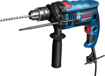 Bosch GSB 16 RE impact drill with side handle.