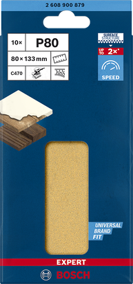 Bosch C470 P80 sandpaper 80×133 mm.