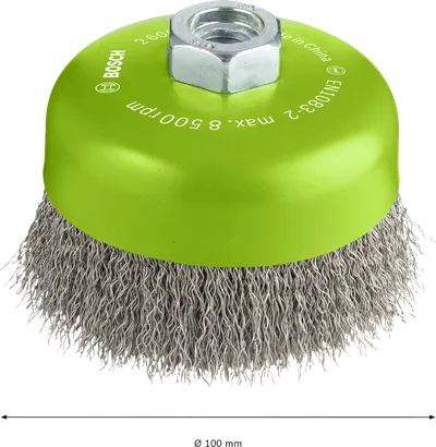 Bosch PRO Stainless Steel clean cup brush 100 mm.