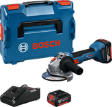 Bosch GWS 18V-8 cordless angle grinder set.