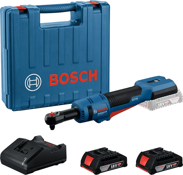 Bosch GRC 18V-60 cordless ratchet kit with batteries.