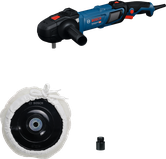 Bosch GPO 14-180 polisher with pad and spindle adaptor.