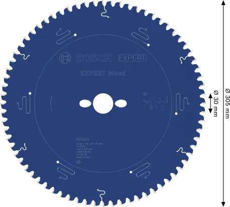 Bosch EXPERT Wood Circular Saw Blade 305mm for precise wood cutting.