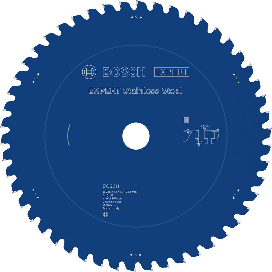 Bosch EXPERT Stainless Steel circular saw blade, 50 teeth.