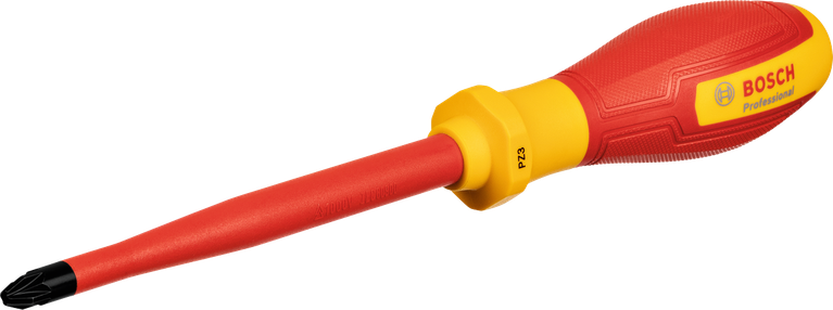 Bosch VDE screwdriver PZ3x125 with insulated handle.