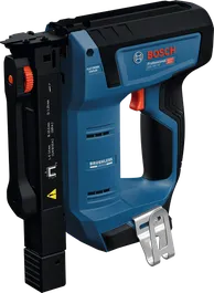 Bosch GTH 18V-14 cordless wood stapler tool.