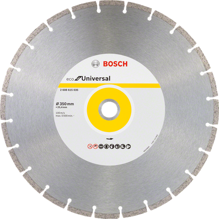 Disque à tronçonner diamanté Bosch ECO Universal 350 mm.