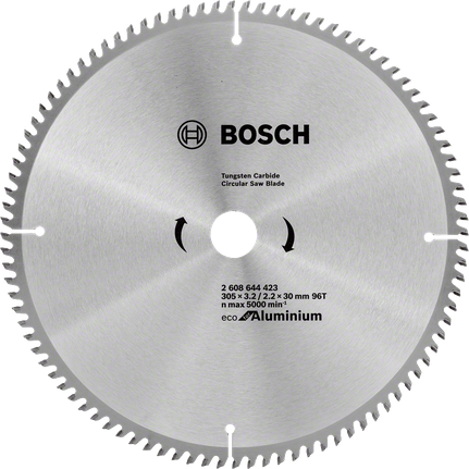 Lame de scie circulaire Bosch Eco pour aluminium, 96 dents.