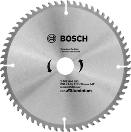 Lame de scie circulaire Bosch Eco pour aluminium 230 mm 64 dents.