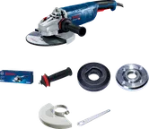 Meuleuse d'angle Bosch GWS 24-180 avec accessoires.