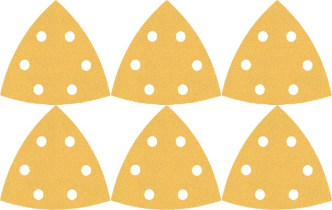 Jeu de 6 papiers abrasifs Bosch EXPERT C470 pour ponceuses delta.