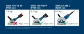 Meuleuse d'angle sans fil Bosch GWS 18V-180 P pour la découpe du béton.