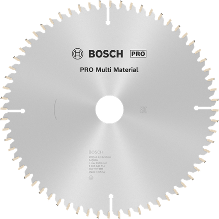 Lame de scie circulaire Bosch PRO Multi Material 235 mm 64 dents.