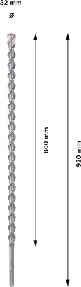 Foret pour pierre naturelle Bosch PRO SDS max-9 32 x 800 x 920 mm.